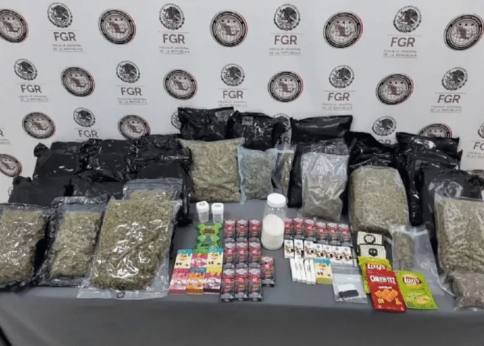 FGR asegura gomitas y papitas hechas con marihuana en Nuevo León