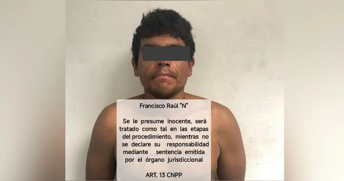 Francisco Raúl “N”, detenido por presunto robo