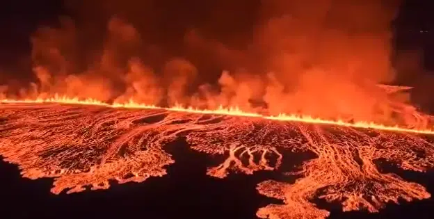 Nueva erupción volcánica en la península de Reykjaness en Islandia