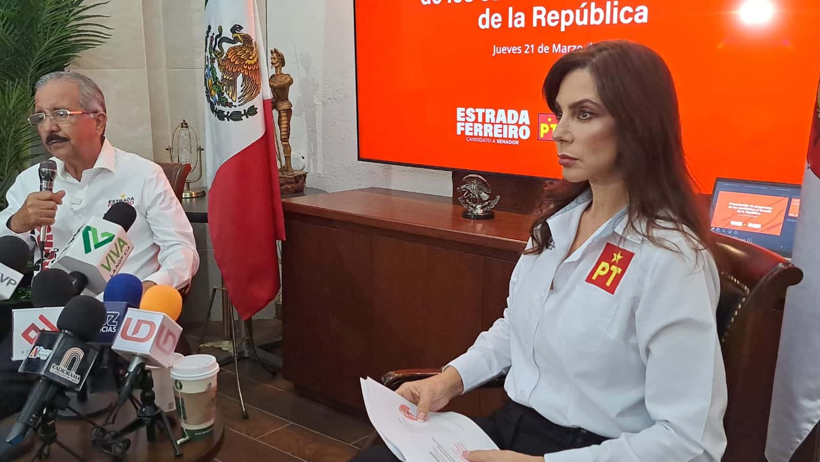 Estrada Ferreiro y Cárdenas Avilez del Partido del Trabajo (PT)