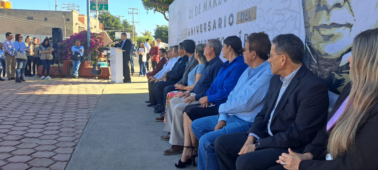 Evento cívico por el Natalicio de Benito Juárez en Guasave