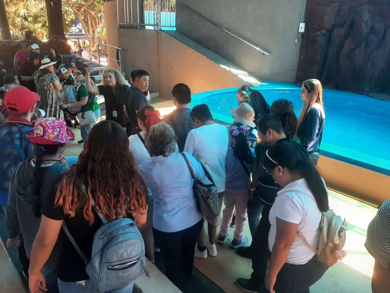 Personas en el Gran Acuario de Mazatlán en el Día Mundial del Síndrome de Down