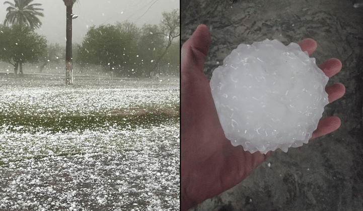 Fuerte granizada provoca afectaciones en Coahuila