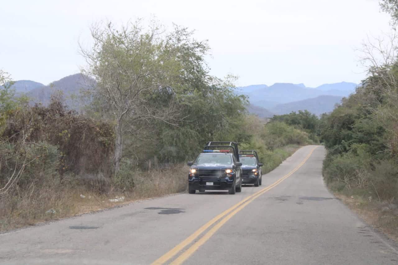Elementos de la policía municipal en el lugar del hallazgo.