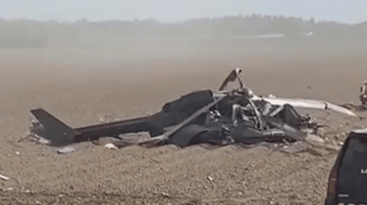 Cae helicóptero militar en la frontera con Texas