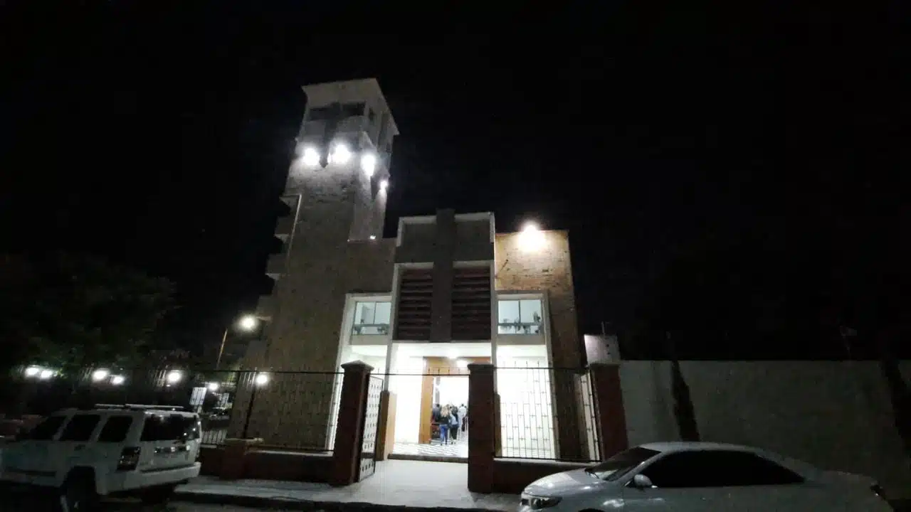 Iglesia en la que empezaron las misas del novenario de La Gilbertona en Culiacán