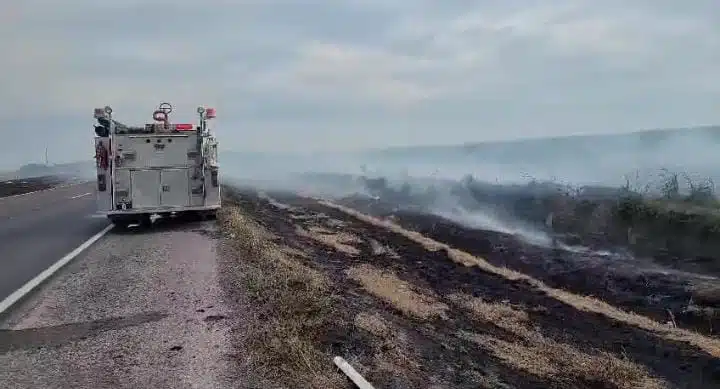 Elementos de Protección Civil y Bomberos Voluntarios de Elota combatieron los incendios.