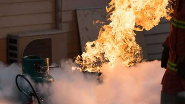 Incendio por fuga de gas