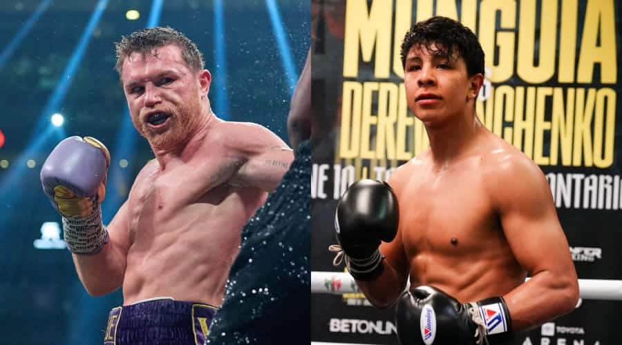 Los boxeadores Saúl Canelo Álvarez y Jaime Munguía