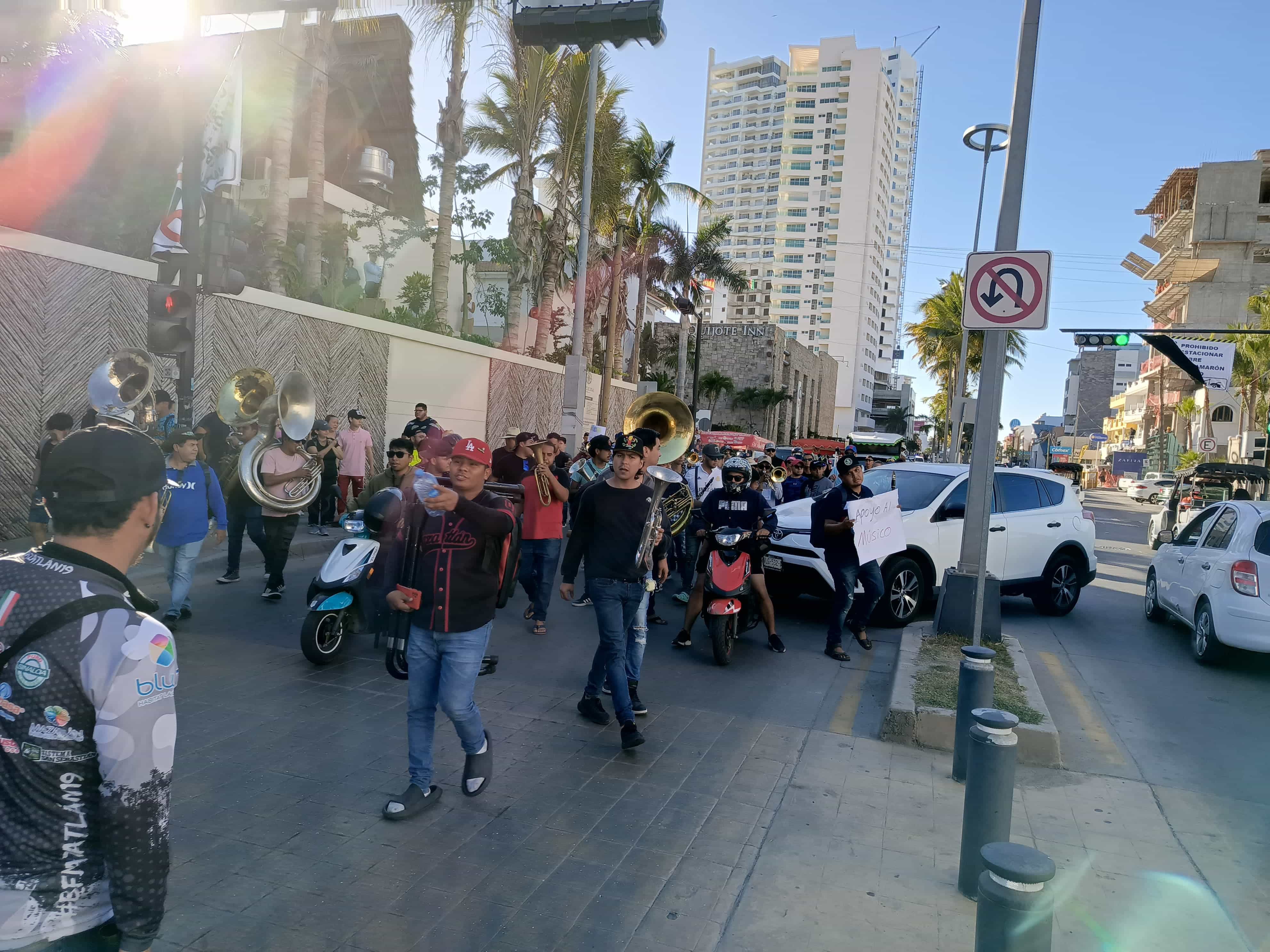 Manifestación de músicos de Mazatlán