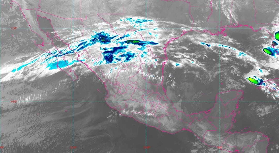 Mapa de México sobre el pronóstico del clima
