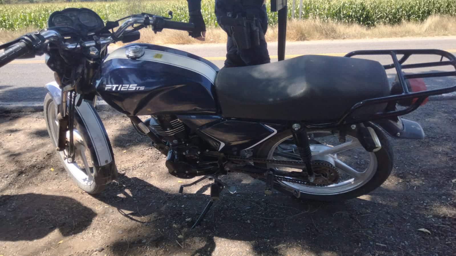 Motocicleta decomisada en Angostura