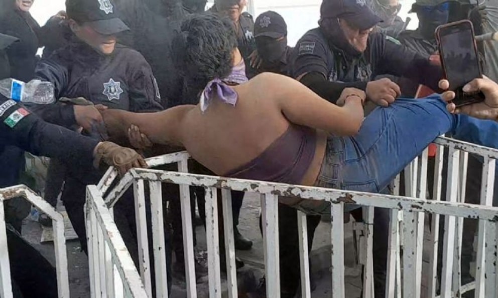 Mujeres detenidas y golpeadas, el saldo de marcha por el 8M en Zacatecas