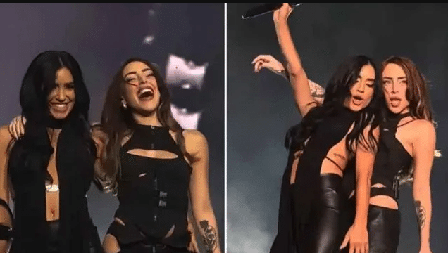 Nicki Nicole y Lali Espósito se besan en pleno concierto