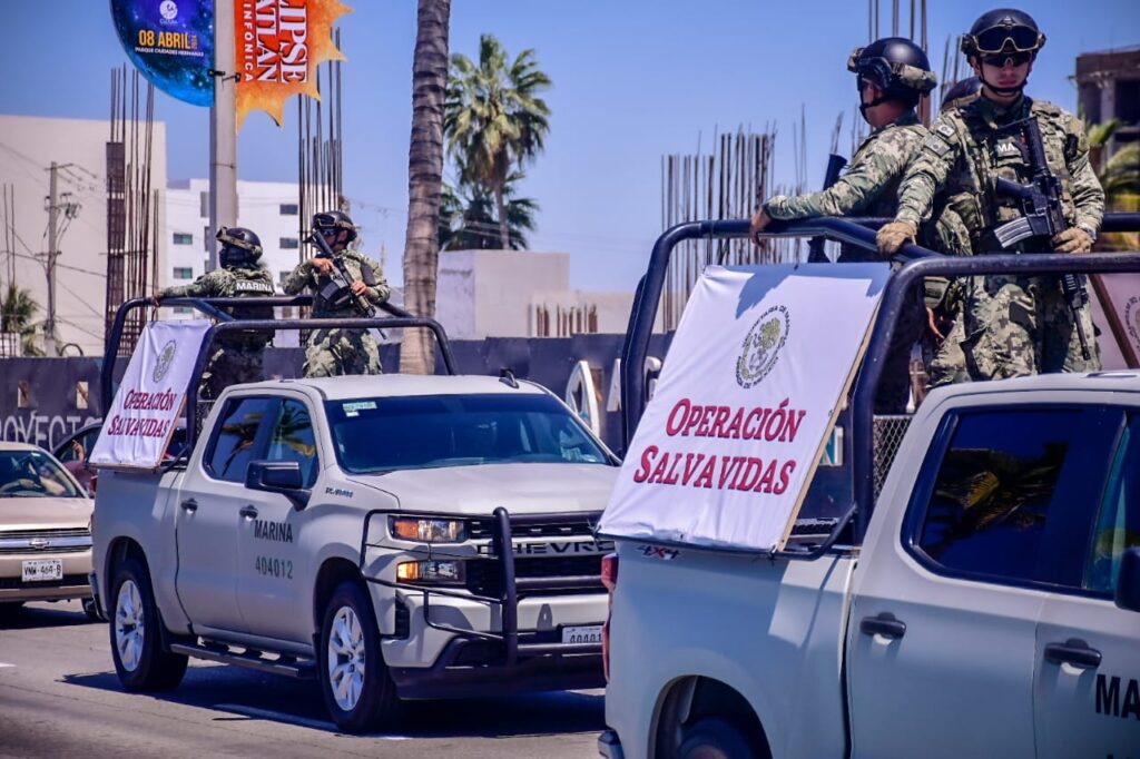 Operativo de seguridad en Mazatlán