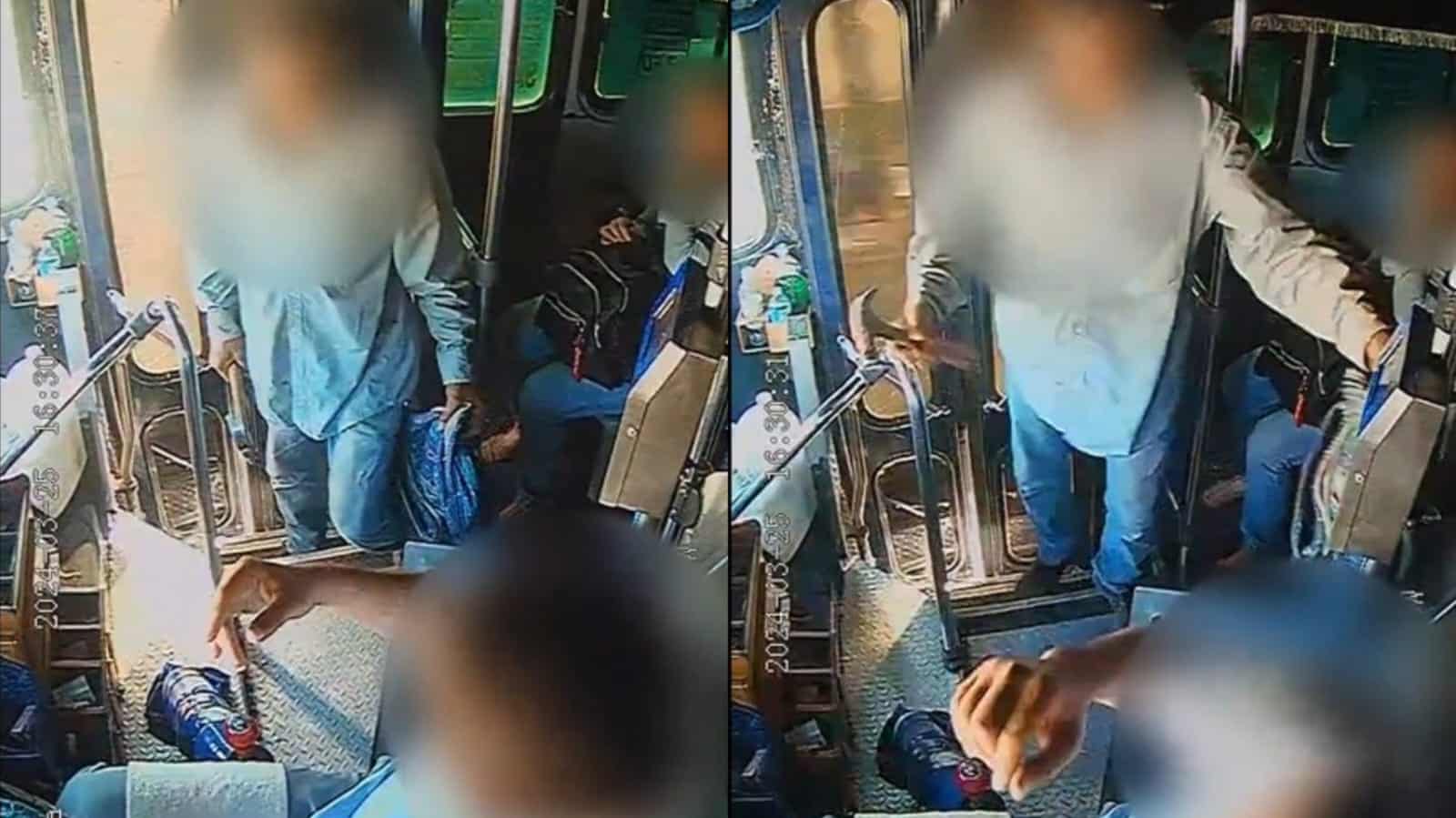 Persona agrede a chofer de transporte publico en Culiacán.