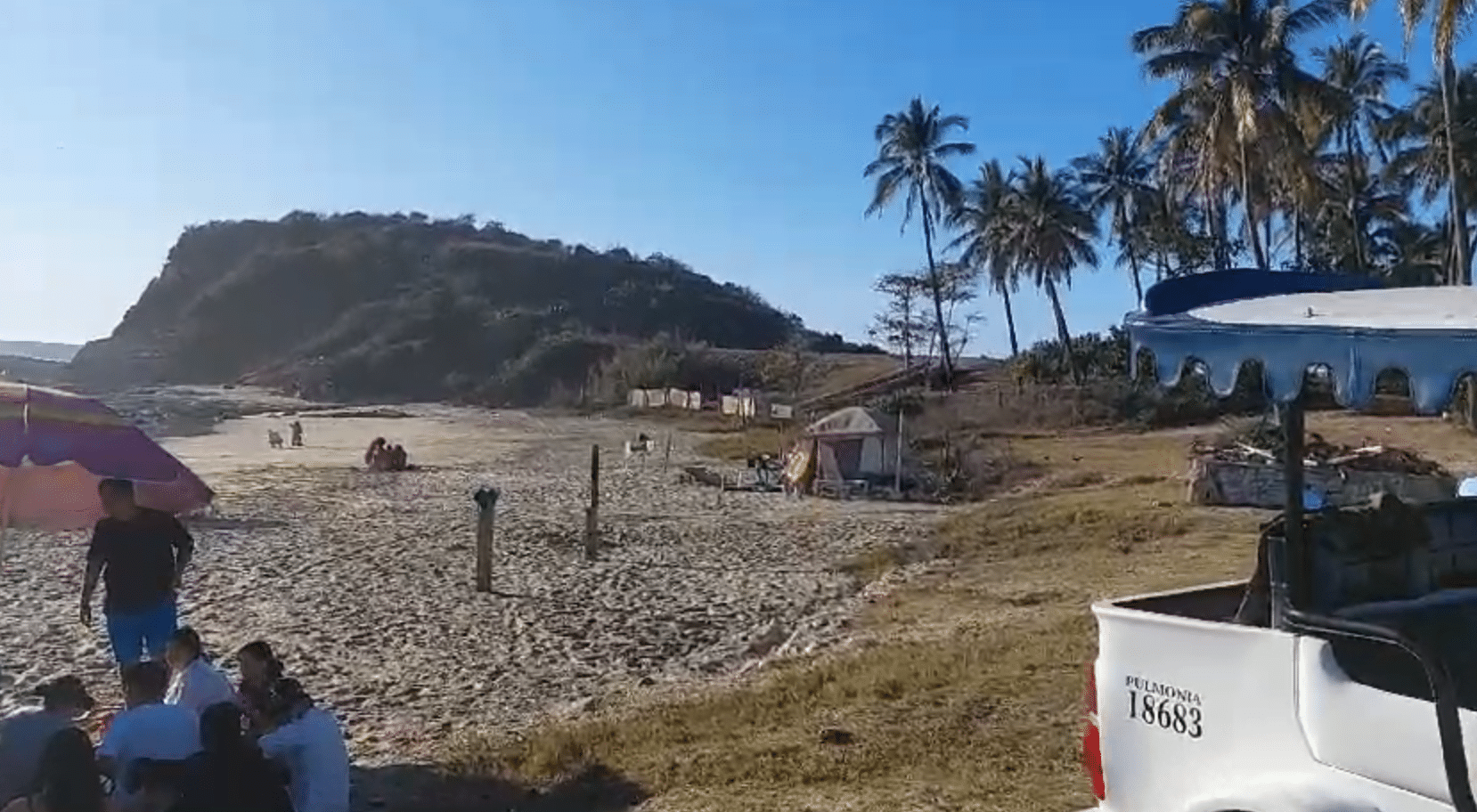 Playa cerca del Hotel El Faro tras el incidente