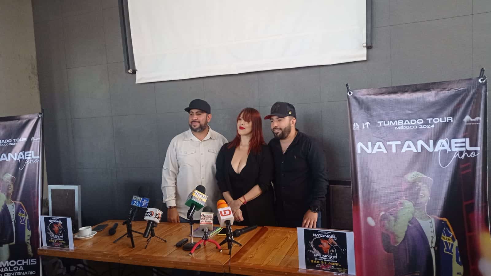 Rueda de prensa sobre la presentación que tendrá Natanael Cano en Los Mochis