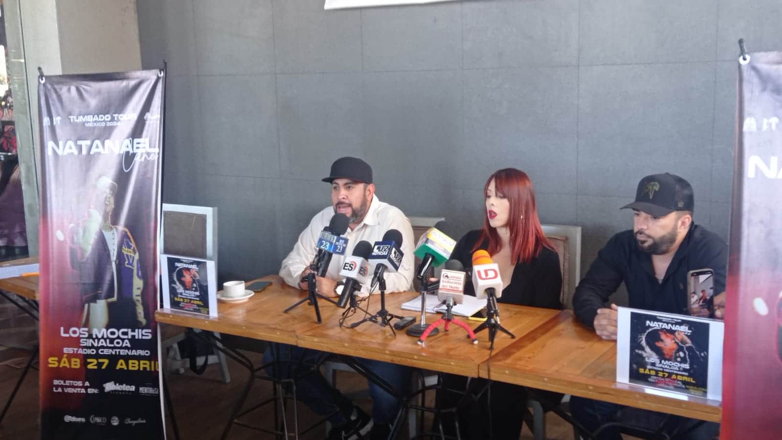 Rueda de prensa sobre la presentación que tendrá Natanael Cano en Los Mochis