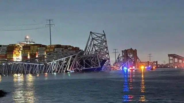 Revelan causas del accidente que provocó el colapso del puente Francis Scott Key