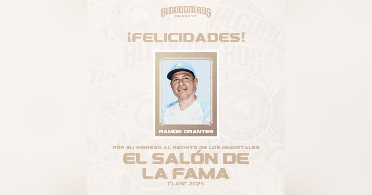 El coach de banca de Algodoneros de Guasave, Ramón Orantes, fue inmortalizado en la clase 2024 al Salón de la Fama del beisbol mexicano