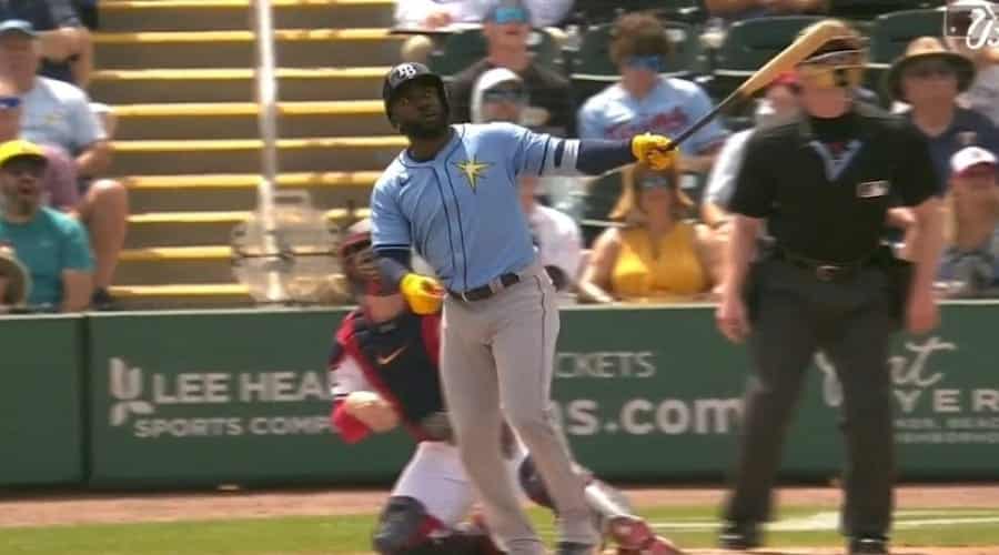 Randy Arozarena, bateador de los Rays de Tampa Bay