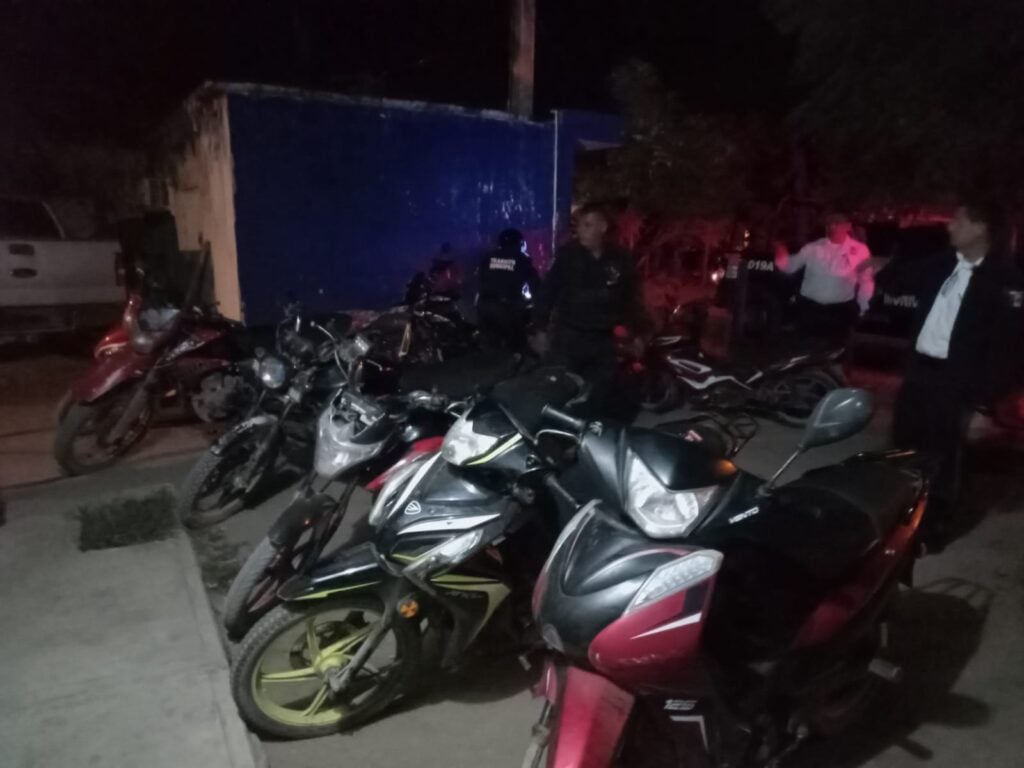 Operativo redada aseguramiento de motocicletas