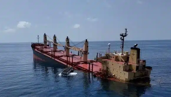 Riesgo ambiental en mar Rojo; Hutíes hunden buque cargado de químicos
