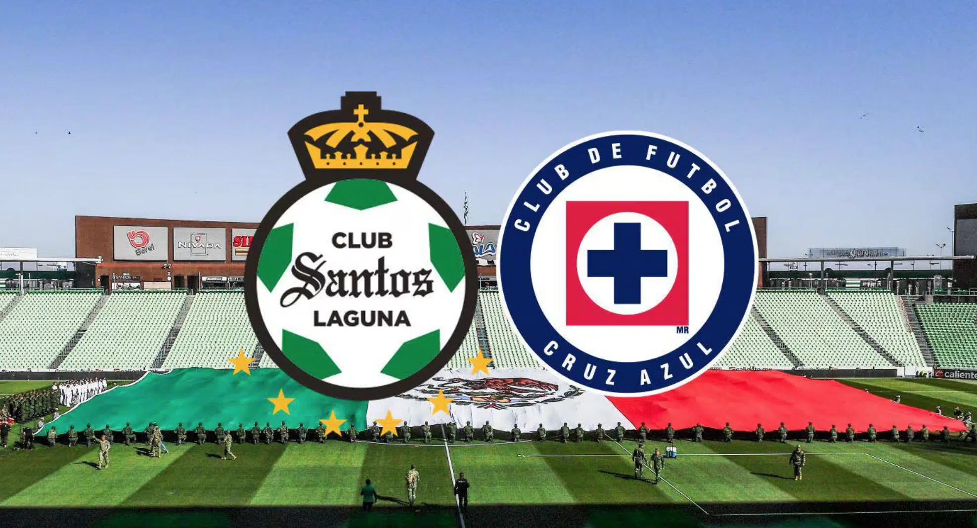 Partido entre Santos Laguna vs Cruz Azul de la Liga MX