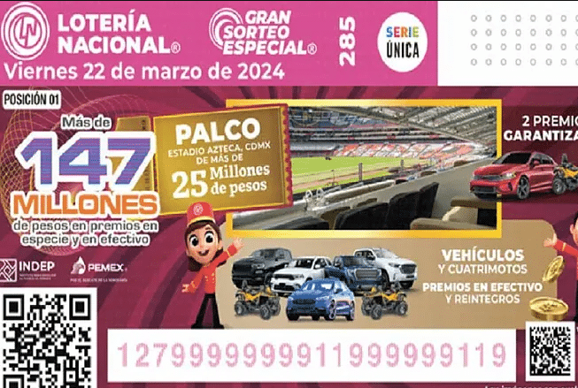 Resultados Sorteo Especial 285 de la Lotería Nacional
