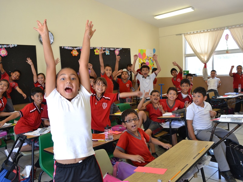Niños en salón de clases