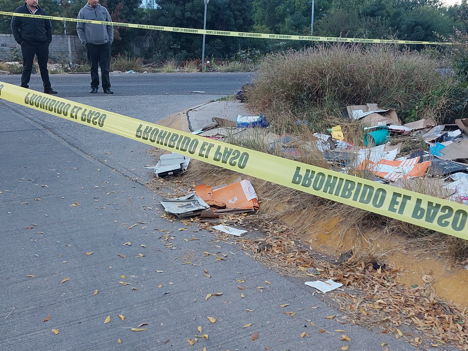 Lugar encintado de precaución