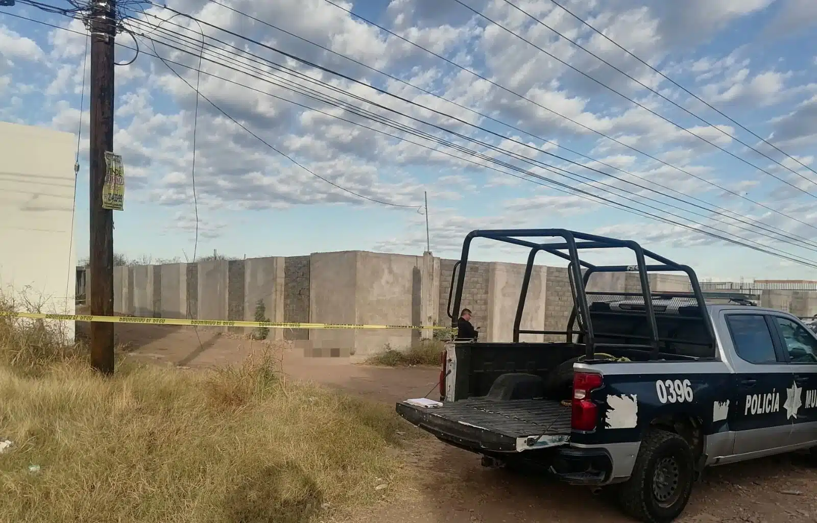 Lugar de hallazgo de persona asesinada