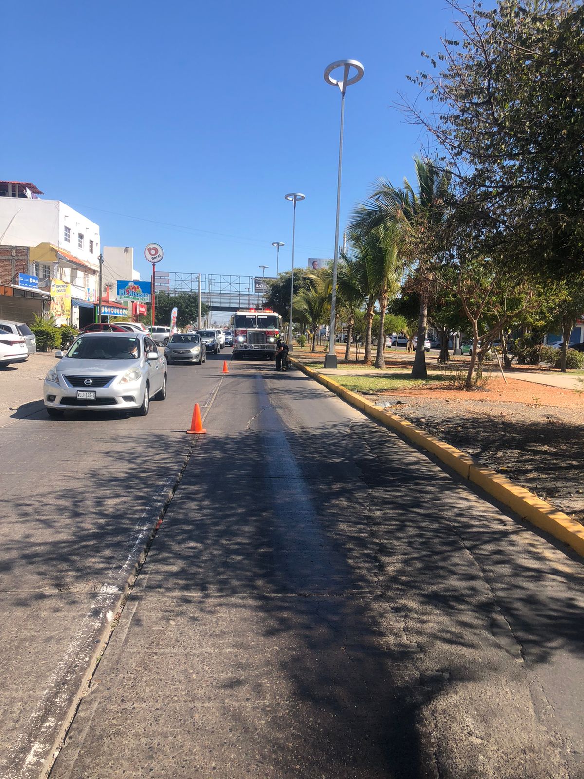 Moto derrapada