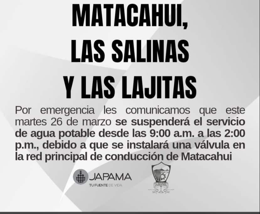 Comunicado de Japama Ahome
