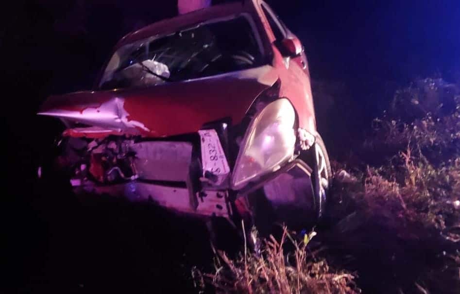 Carro chocado en Guasave