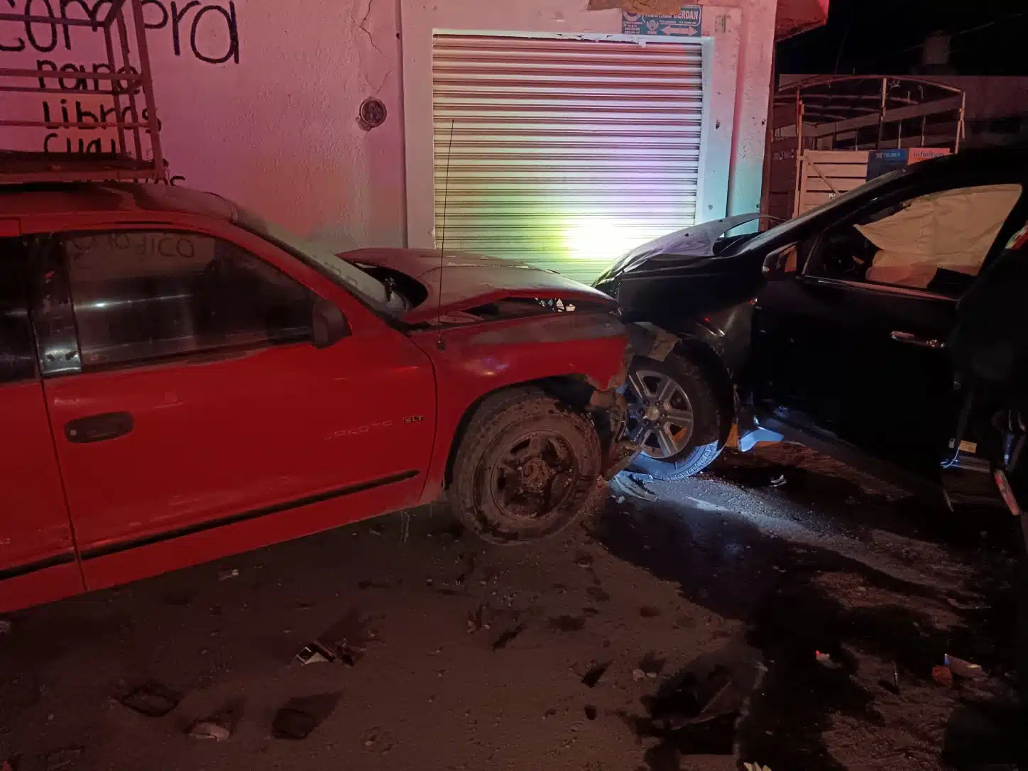 Choque de carros en Mazatlán