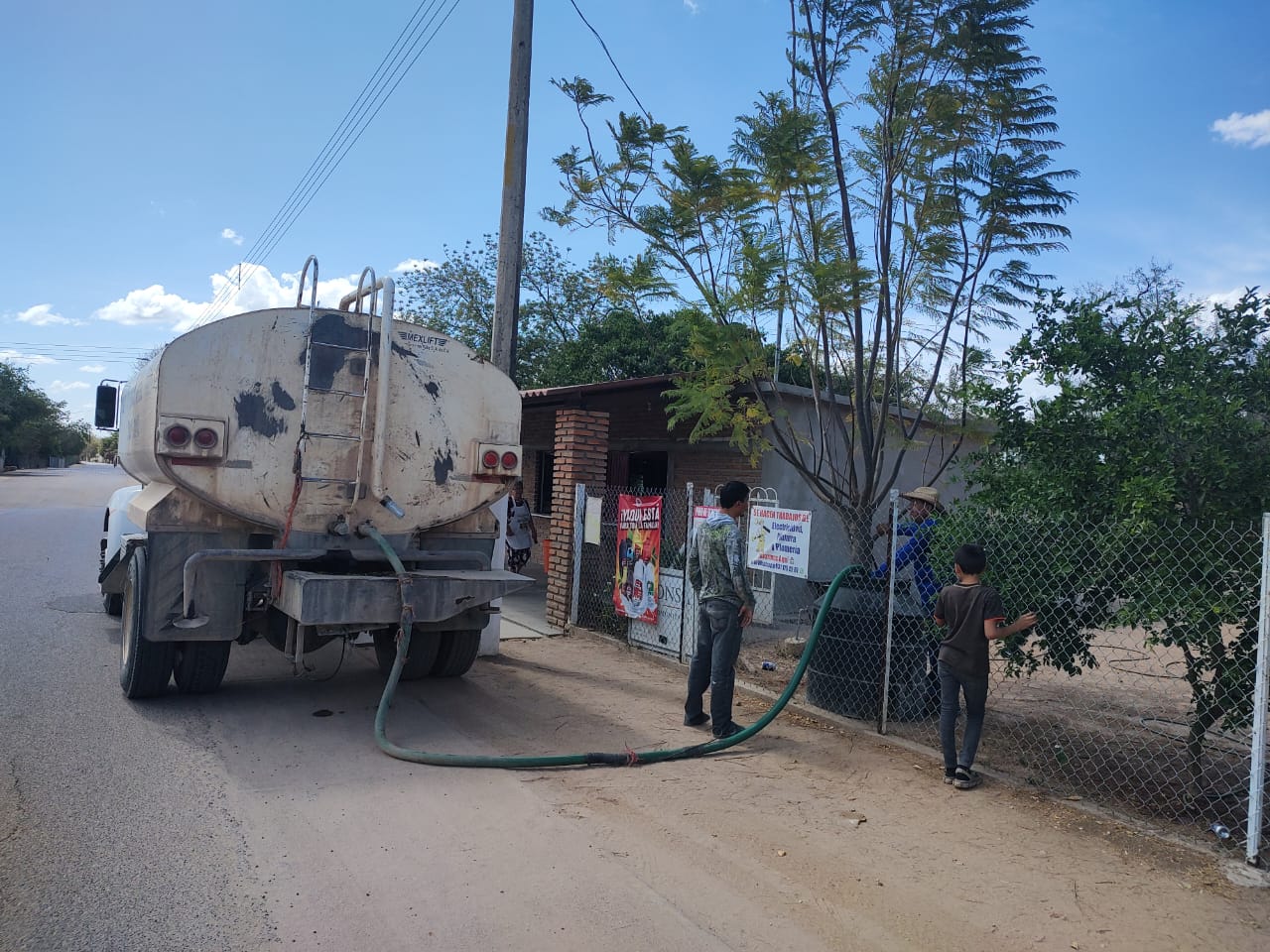 entrega de agua en pipas