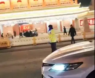 Sujeto intenta ingresar al Palacio Imperial de China con su coche