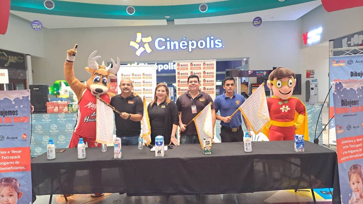 El Banco de Alimentos Mazatlán IAP, da banderazo de arranque de la campaña Dibujemos Sonrisas con Bigotes de Leche.