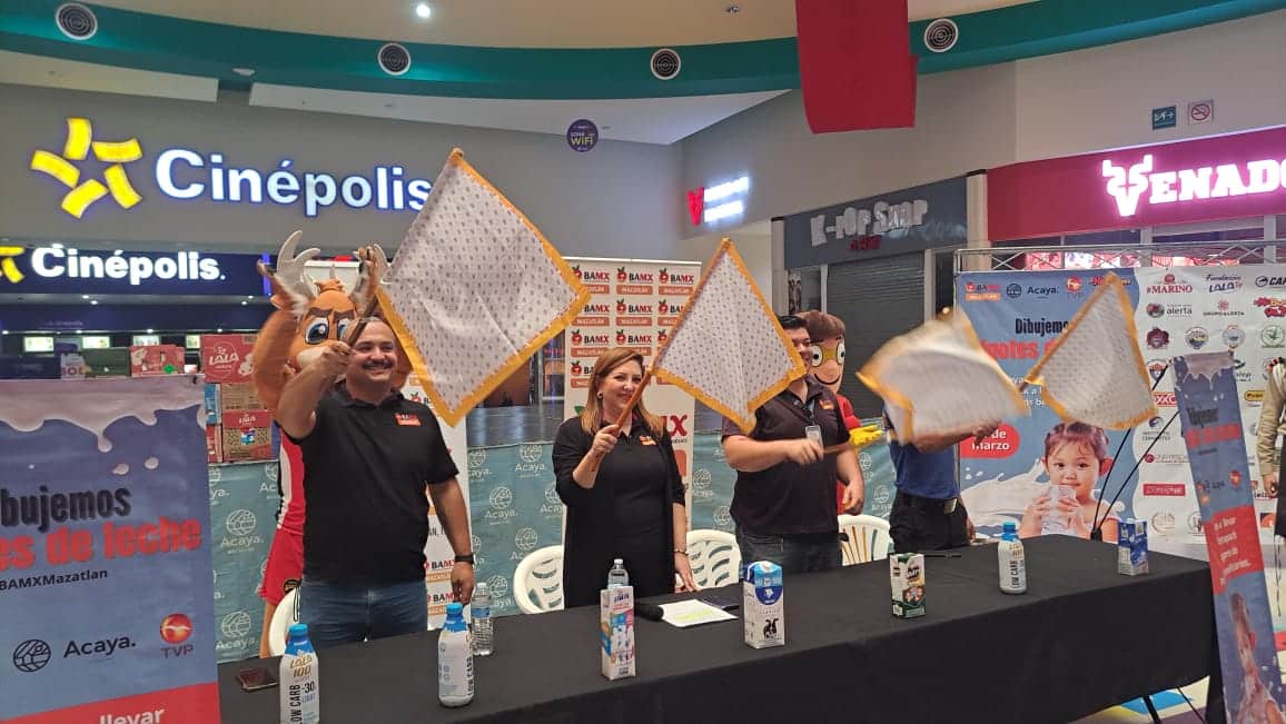 El Banco de Alimentos Mazatlán IAP, da banderazo de arranque de la campaña Dibujemos Sonrisas con Bigotes de Leche.