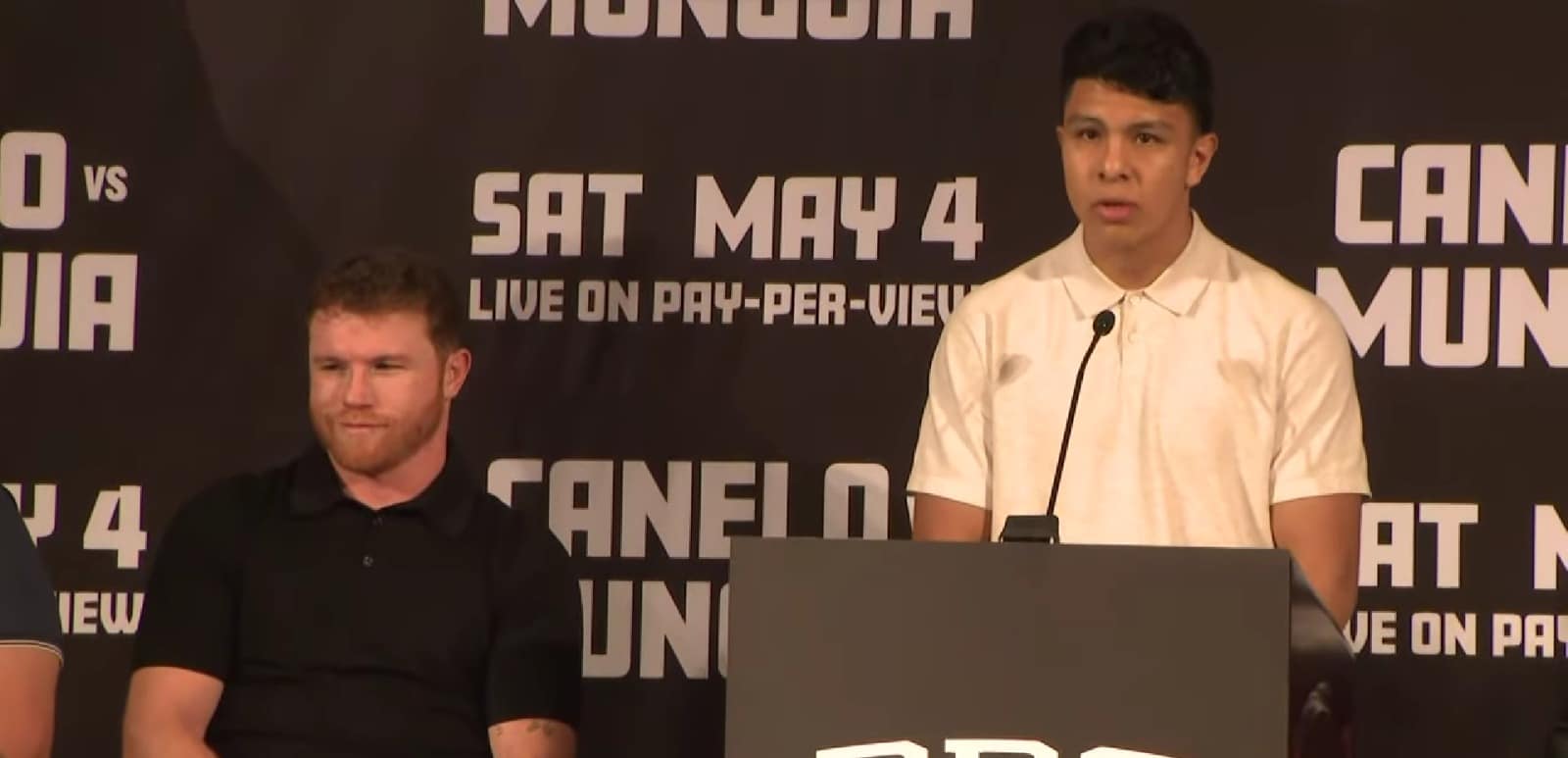Los pugilistas Saúl “Canelo” Álvarez y Jaime Munguía