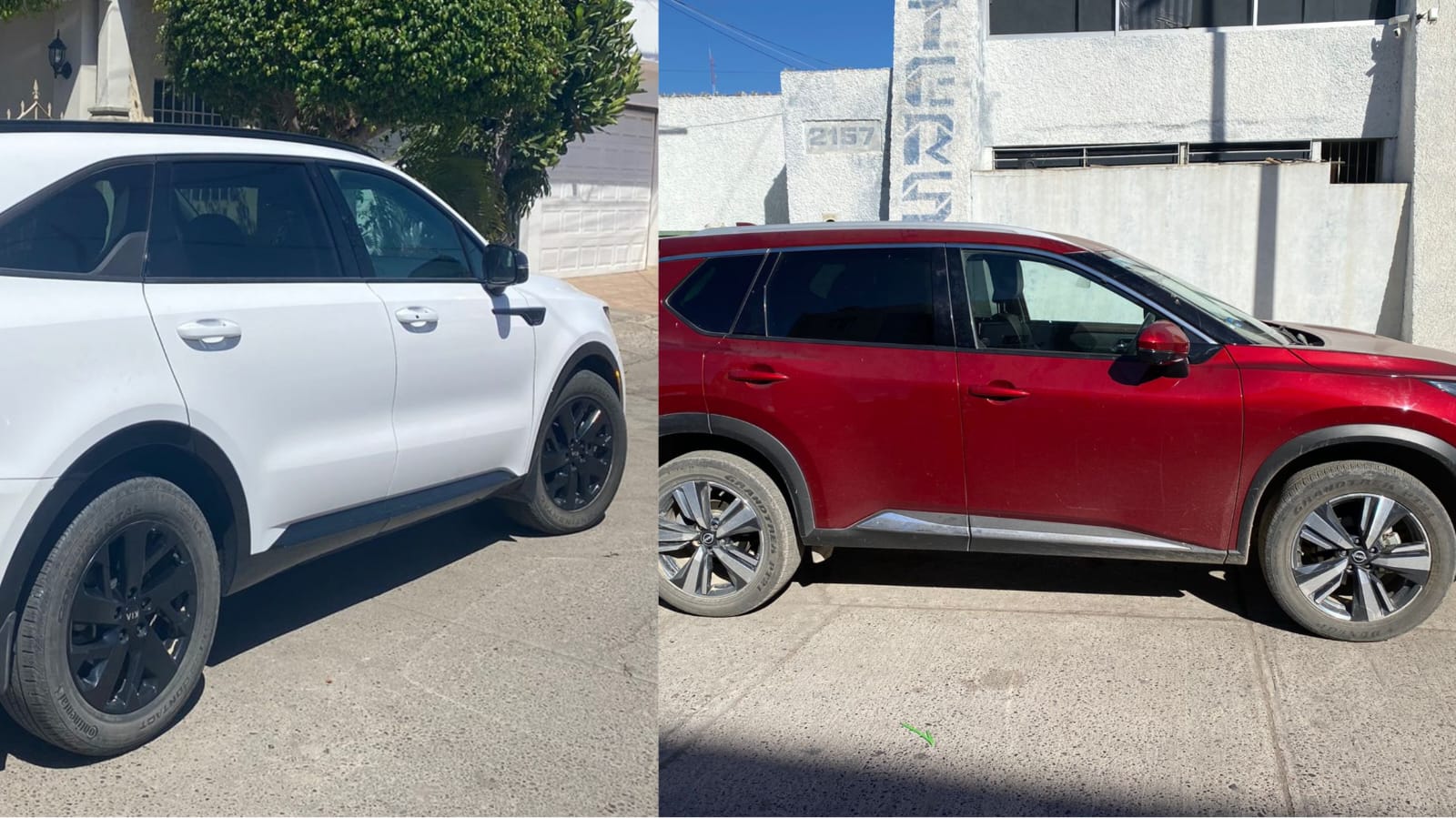 Camioneta de color blanco y otra de color rojo aseguradas en Culiacán