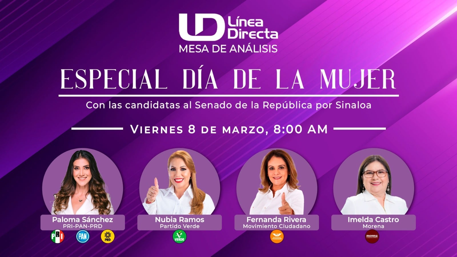 Candidatas al Senado de la República por Sinaloa en la Mesa de Análisis