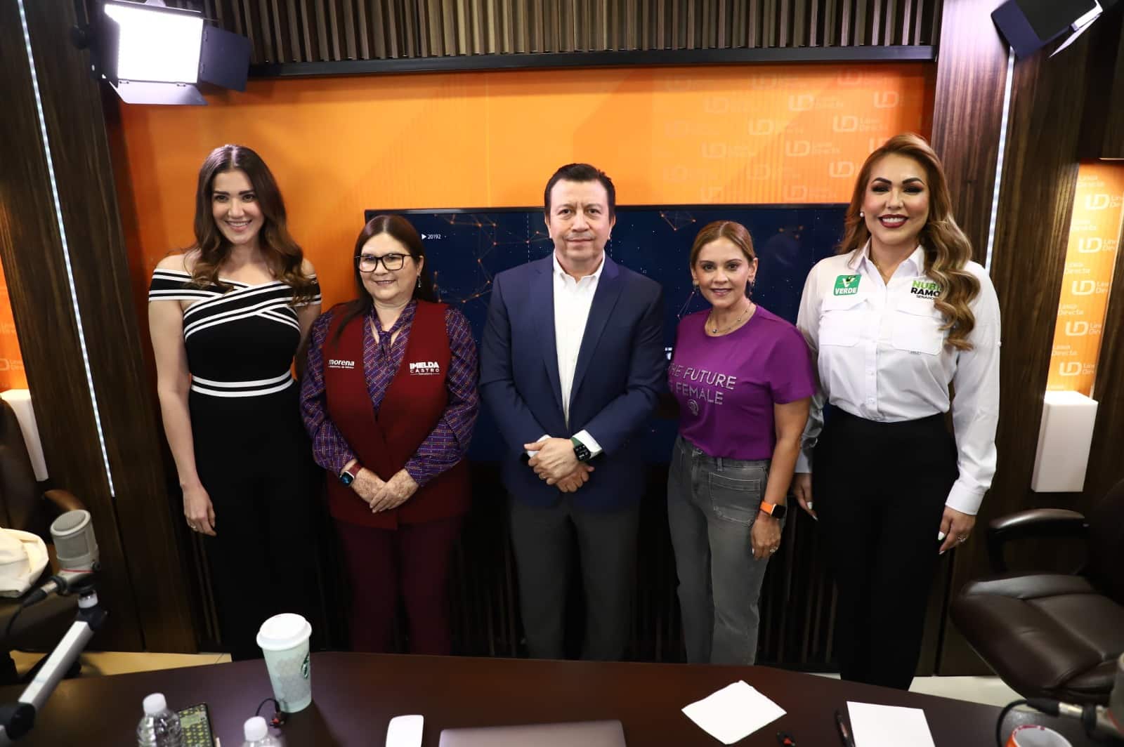 Candidatas al Senado de la República por Sinaloa con Víctor Torres