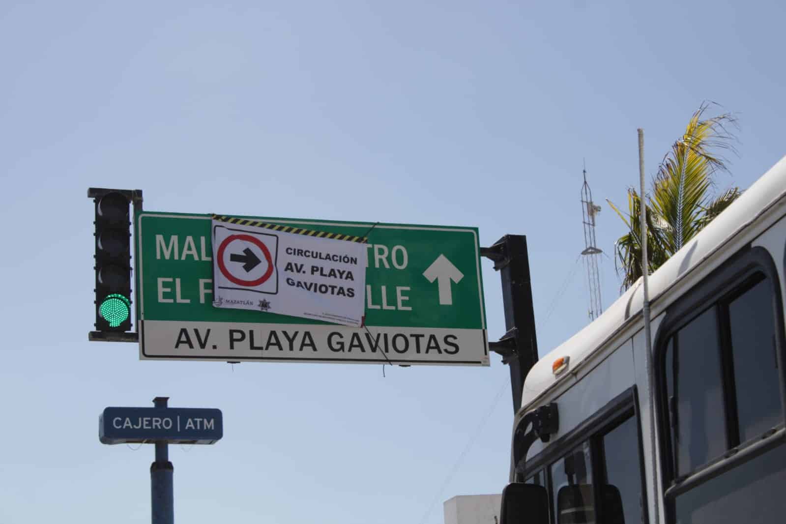 Cambio de sentido en avenida Playa Gaviotas