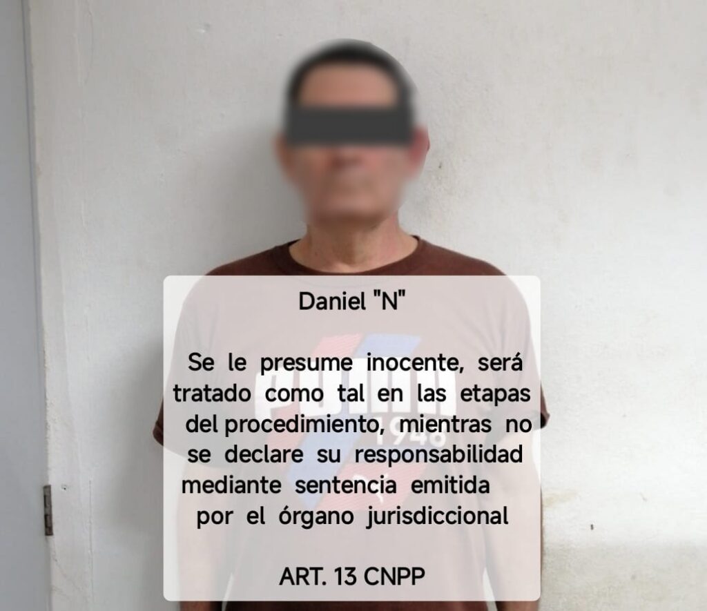 Daniel "N", detenido en Mazatlán