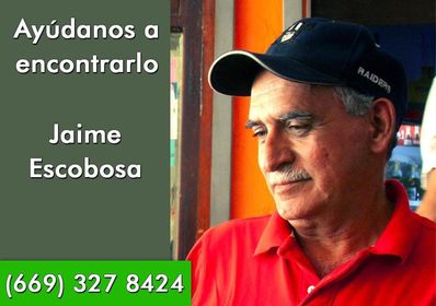 Piden ayuda para encontrar a Jaime Alberto Escobosa Salazar