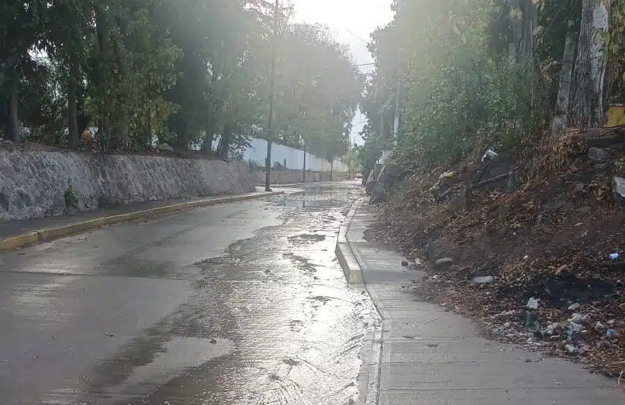 Calles de El Fuerte tras lluvia