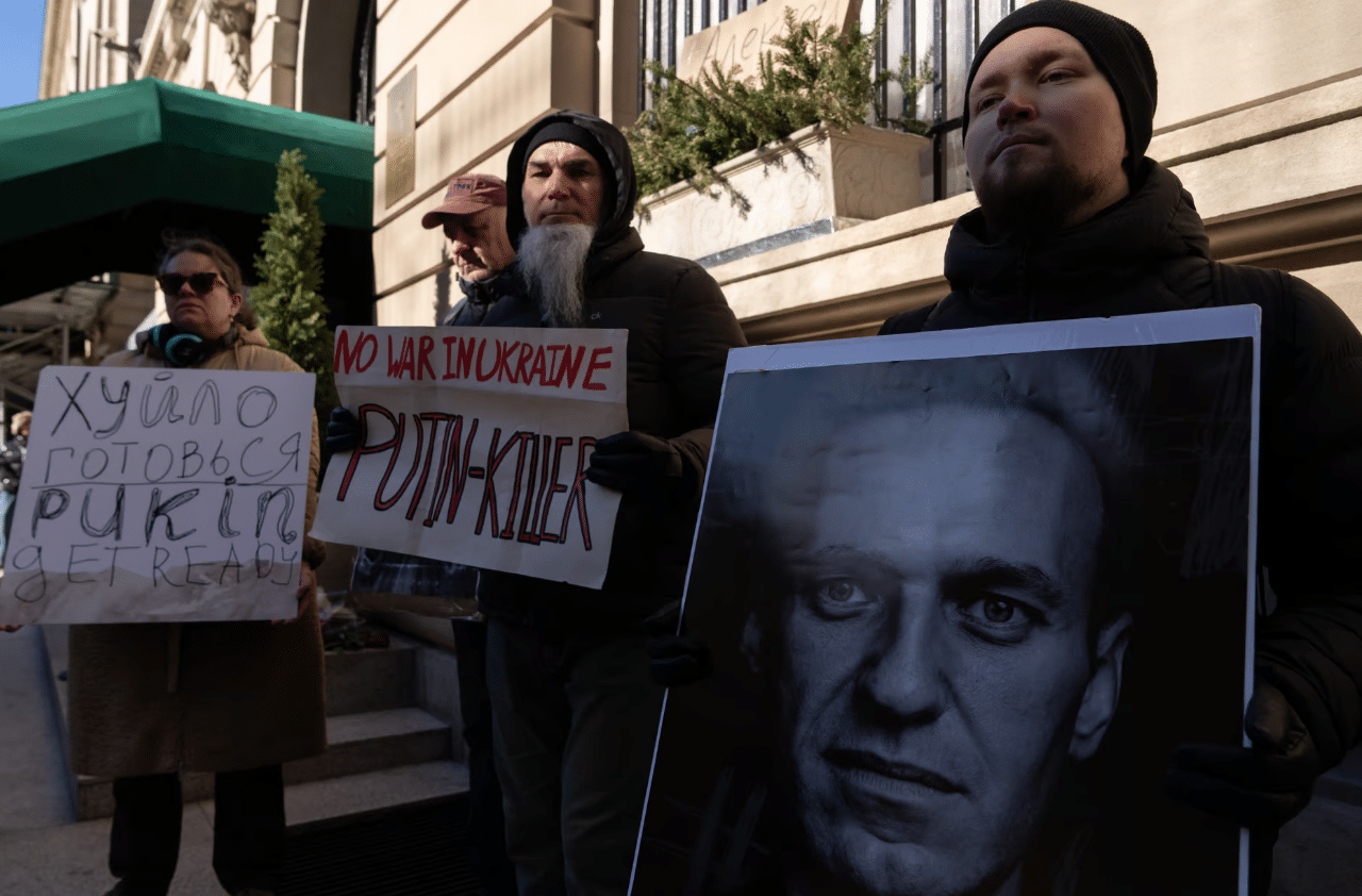 Manifestación de simpatizante de Alexei Navalny